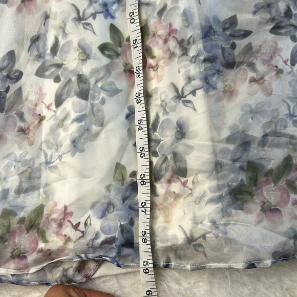 Lulus Effortless Evening Ivory Floral Print Sleeveless Maxi Dress Sz L - Picture 10 of 11